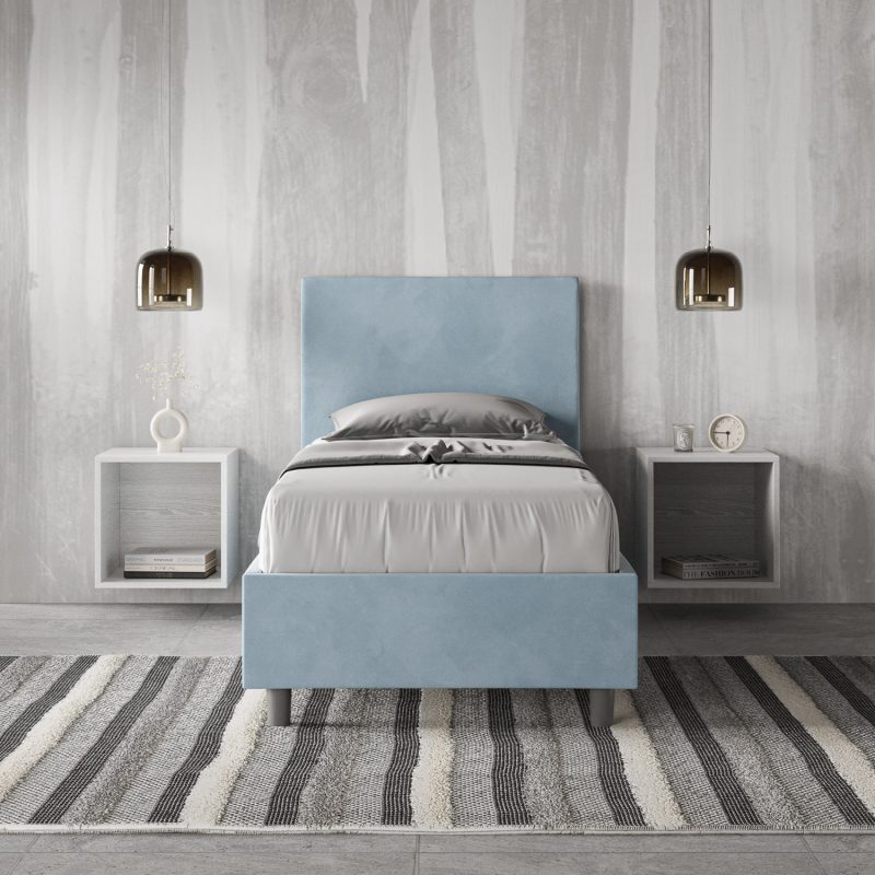 Letto singolo da 90cm Adele azzurro - immagine 2
