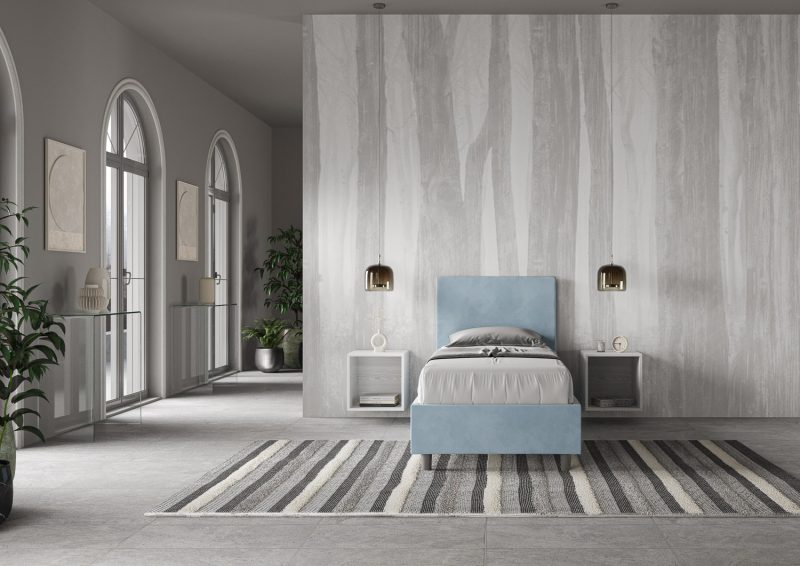 Letto singolo da 90cm Adele azzurro - immagine 3