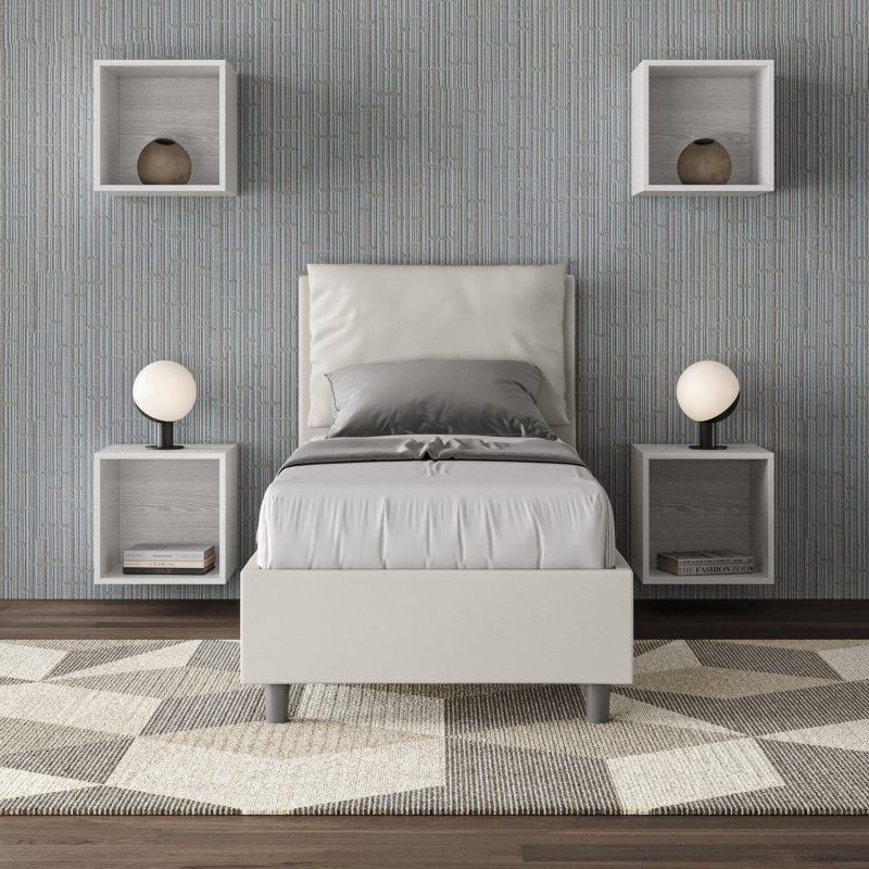 Letto singolo da 80cm Antea bianco - immagine 2