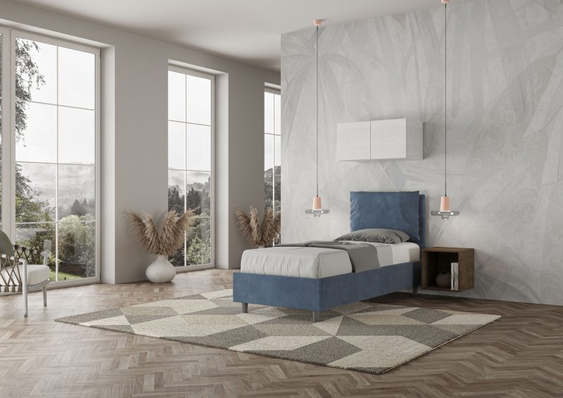 Letto singolo da 90cm Antea blu - immagine 4