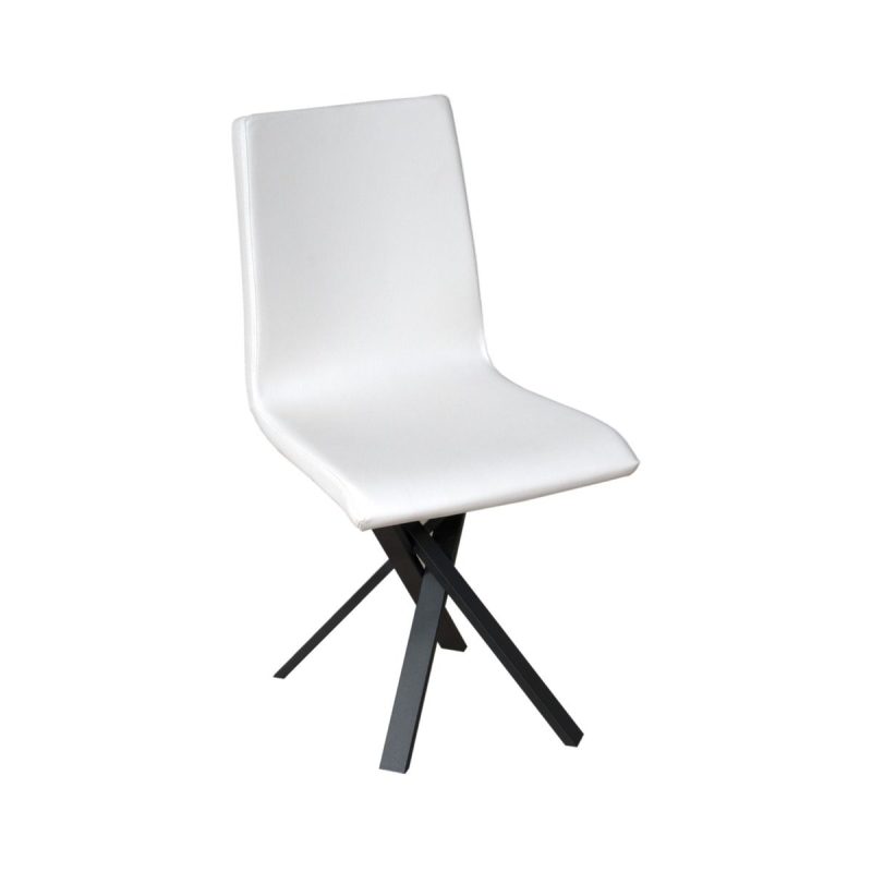 sedia di design in similpelle aury bianca 02