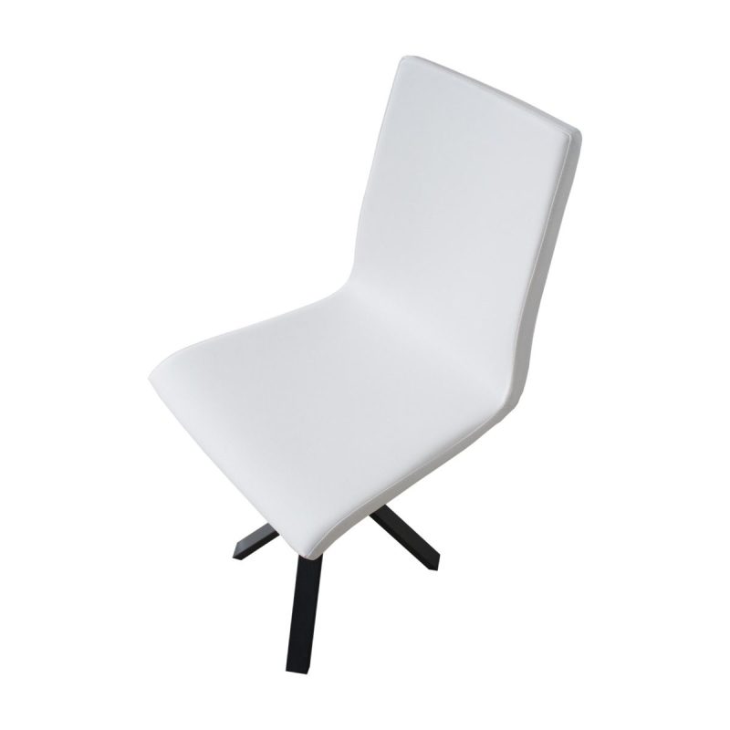 sedia di design in similpelle aury bianca 03