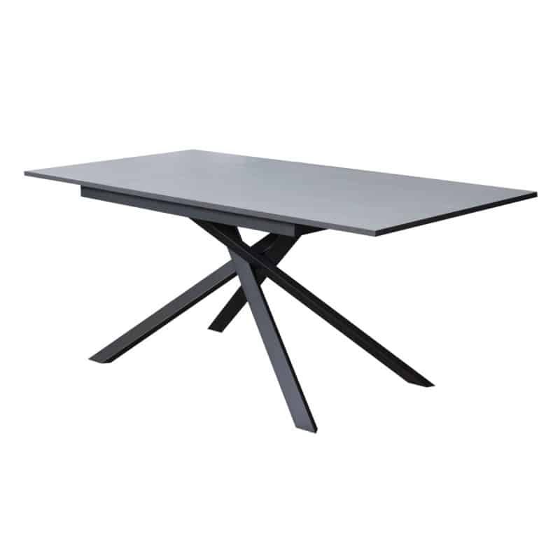 Tavolo allungabile gambe incrociate Ganty 160x80 con bordo antracite - immagine 24