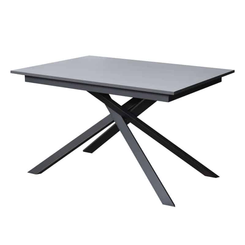 Tavolo allungabile gambe incrociate Ganty 160x80 con bordo antracite - immagine 25