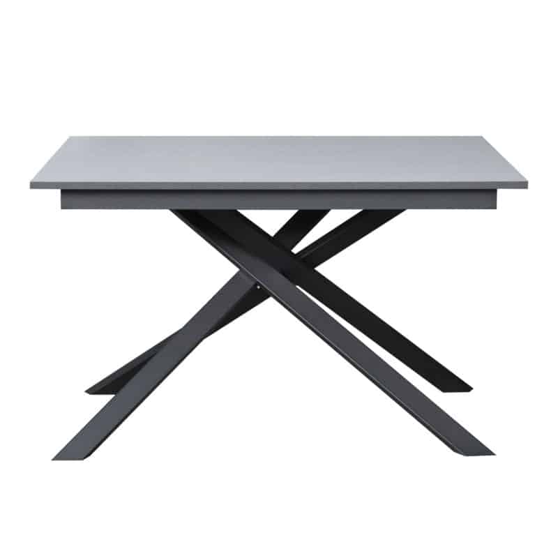 Tavolo allungabile gambe incrociate Ganty 160x80 con bordo antracite - immagine 23