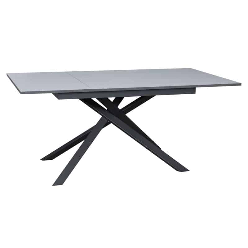 Tavolo allungabile gambe incrociate Ganty 160x80 con bordo antracite - immagine 26