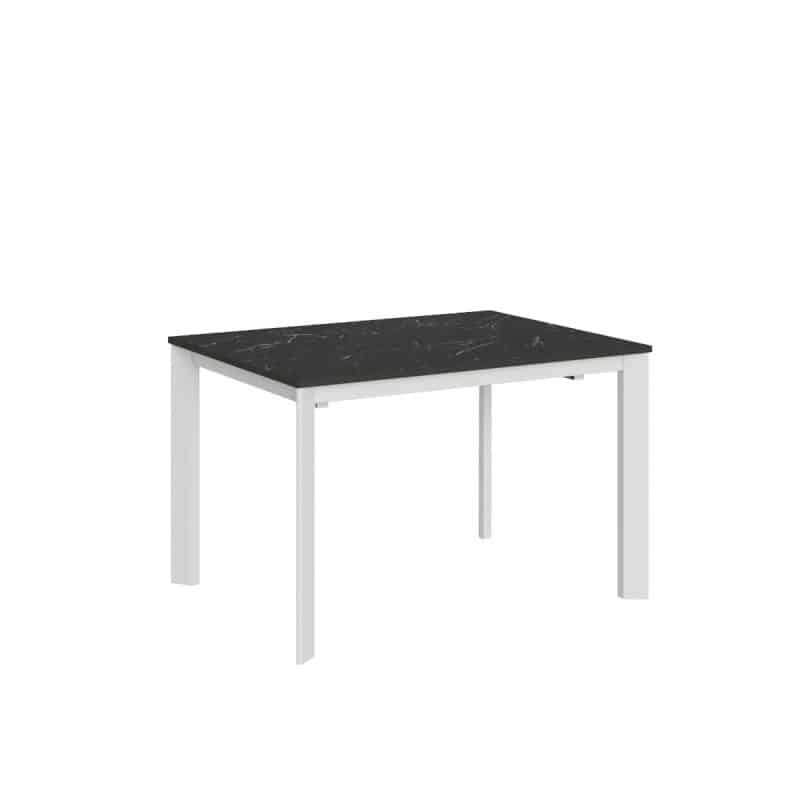 tavolo allungabile akiva 120 marmo nero bilbao bianco ve120tavakiva bl bo