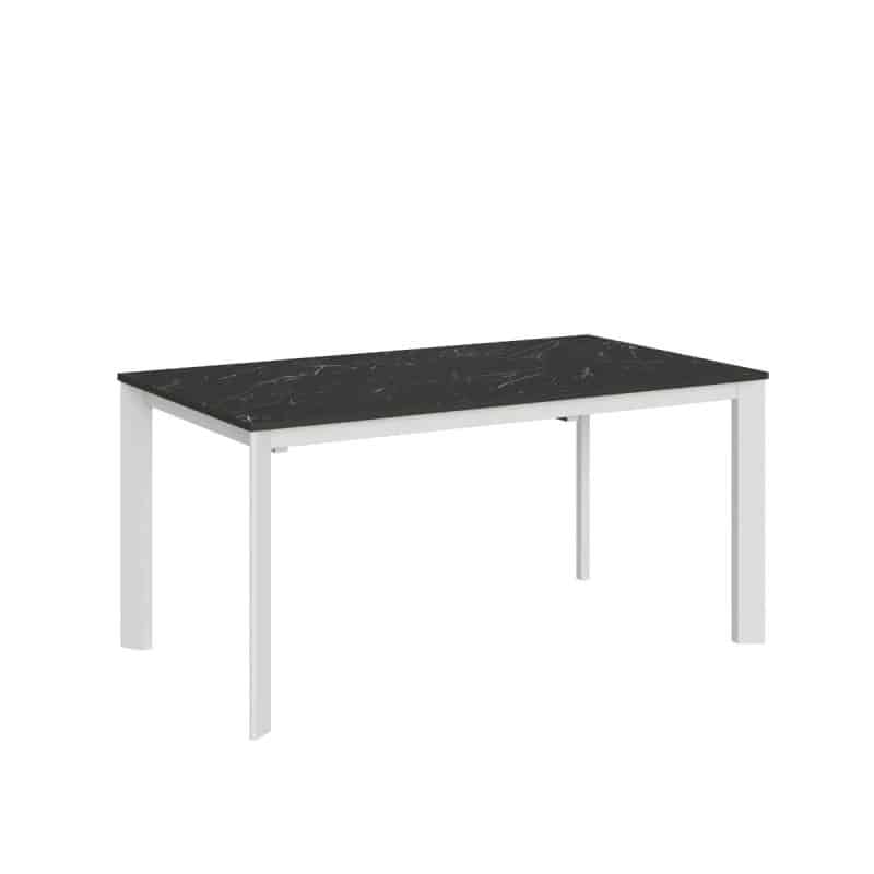 tavolo allungabile akiva 160 marmo nero bilbao ve160tavakiva bl bo
