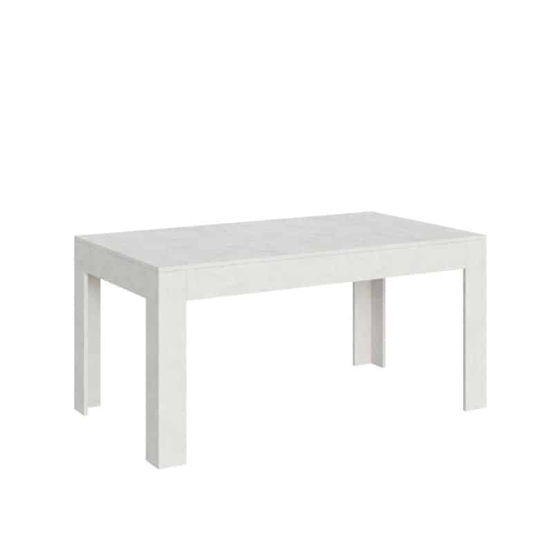 tavolo allungabile bibi 160 bianco spatolato ve1600tavbibi bs