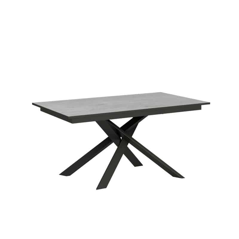 tavolo allungabile ganty 160 bordo antracite cemento