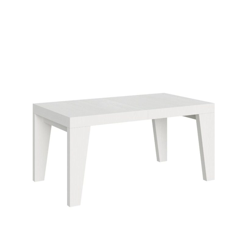 tavolo allungabile naxy 160 bianco frassino vetanaxyxx264 bf