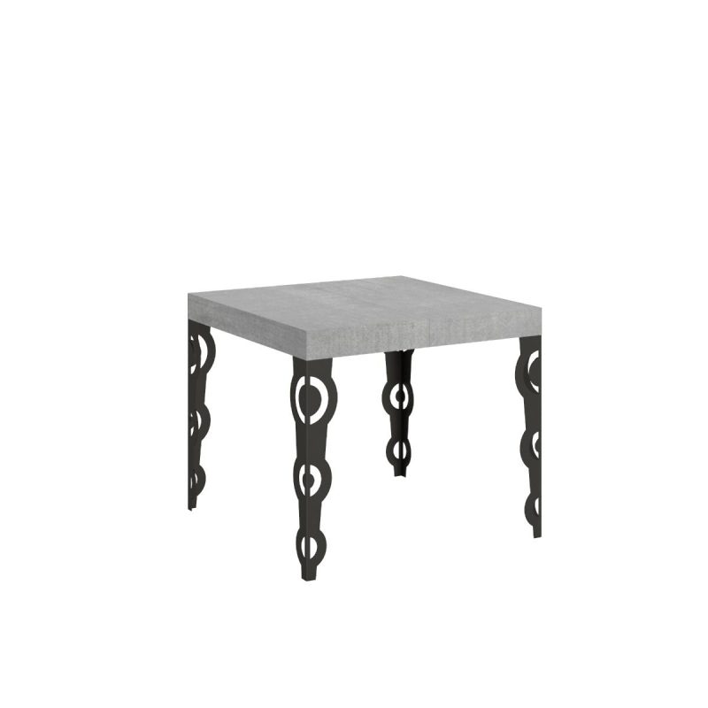 tavolo allungabile quadrato karamay 90 cemento ve900takryall cm an