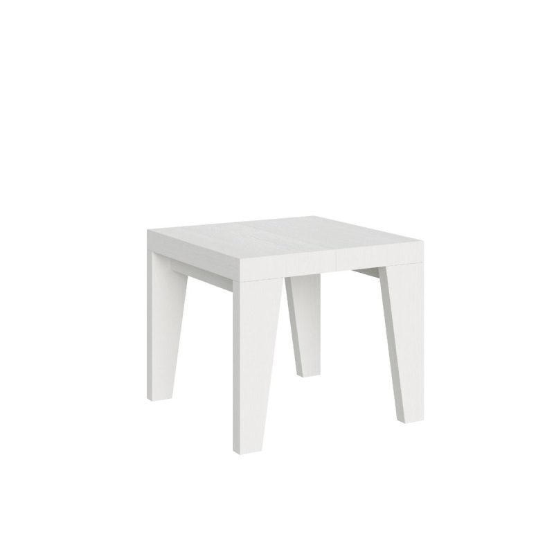 tavolo allungabile quadrato naxy 90 bianco frassino vetanaxy90244 bf