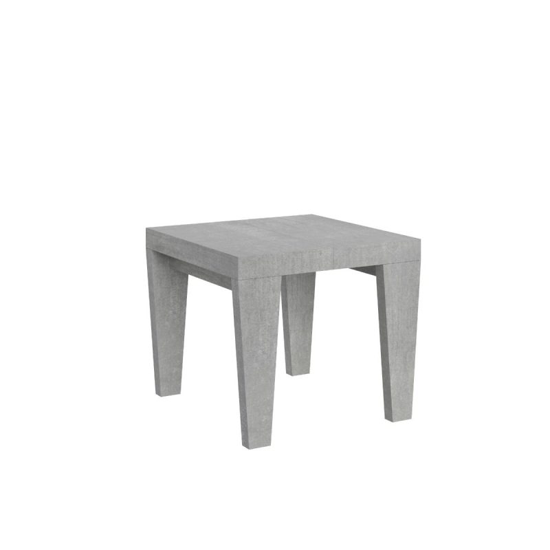 tavolo allungabile quadrato spimbo 90 cemento vetaspim90244 cm 1