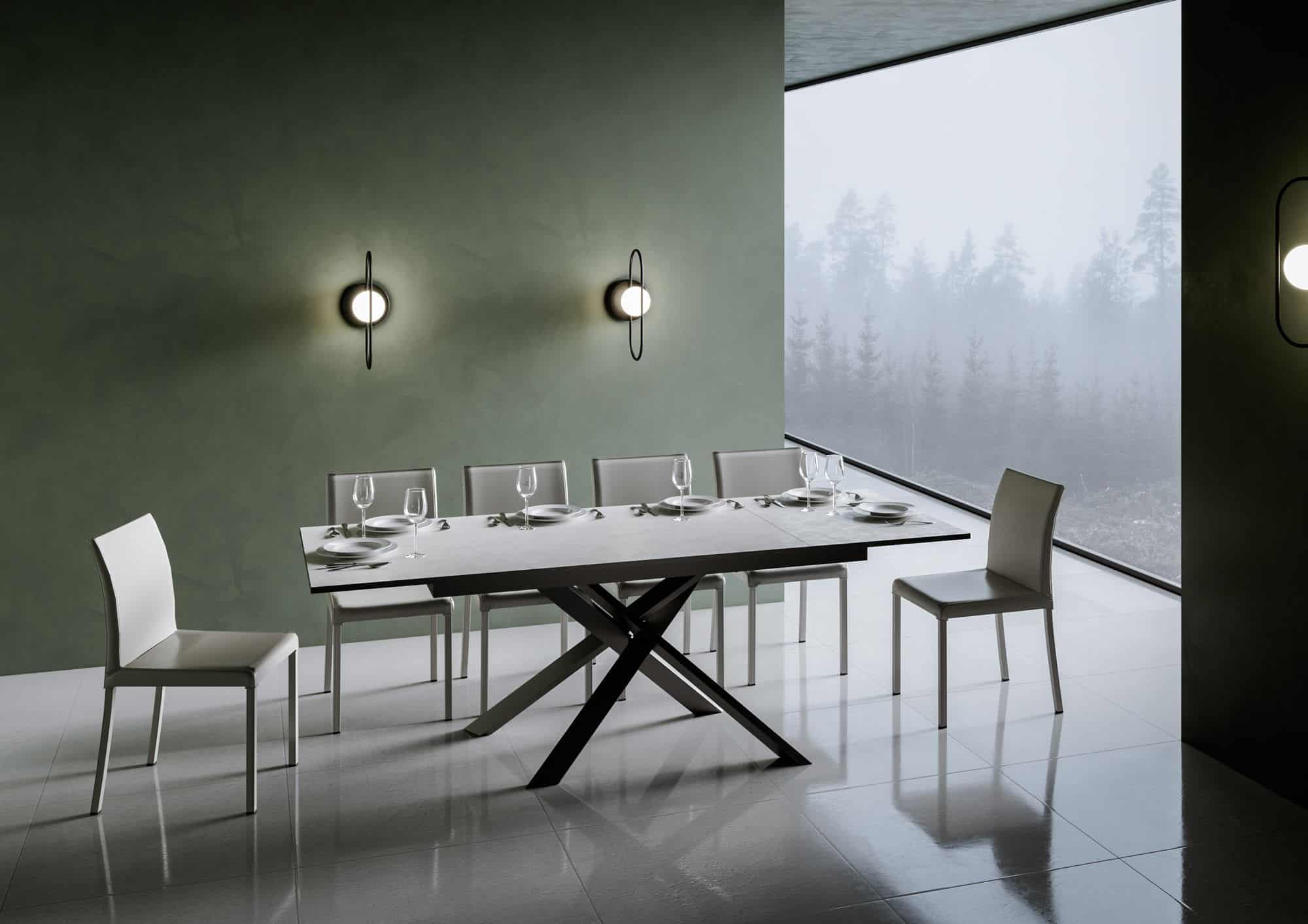 Tavolo Allungabile Pranzo Moderno Design - Trinity 160