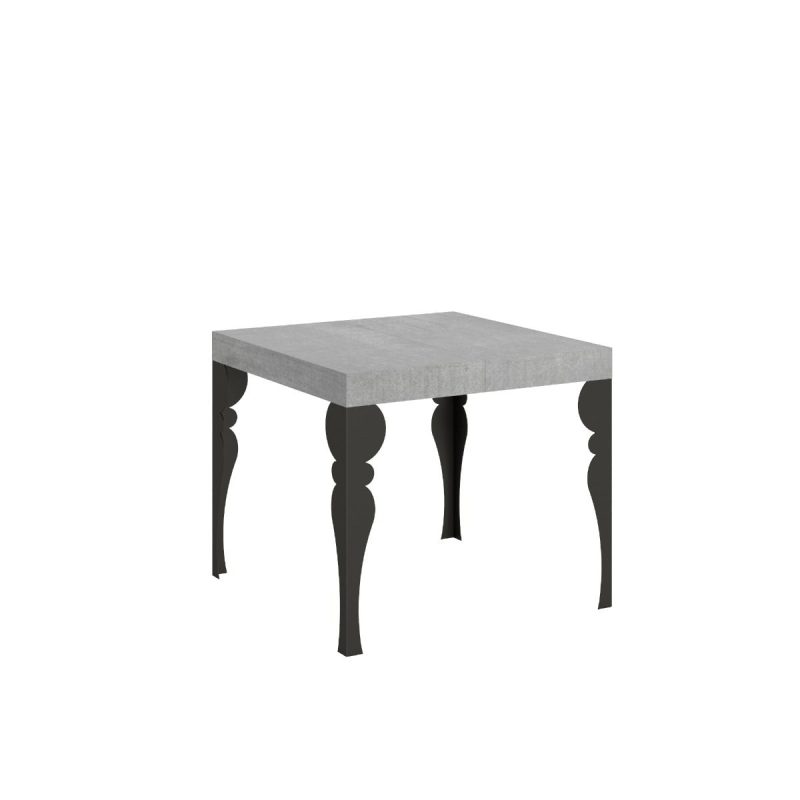 tavolo quadrato allungabile paxon 90 cemento ve900tapxnall cm an