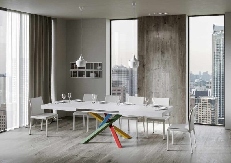 Tavolo allungabile gambe incrociate 180x90 Volantis Multicolor 4B - immagine 3