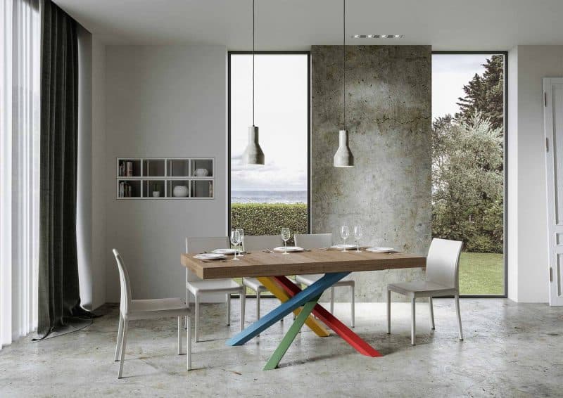 Tavolo allungabile gambe incrociate Volantis Multicolor 4B 200x90 - immagine 2