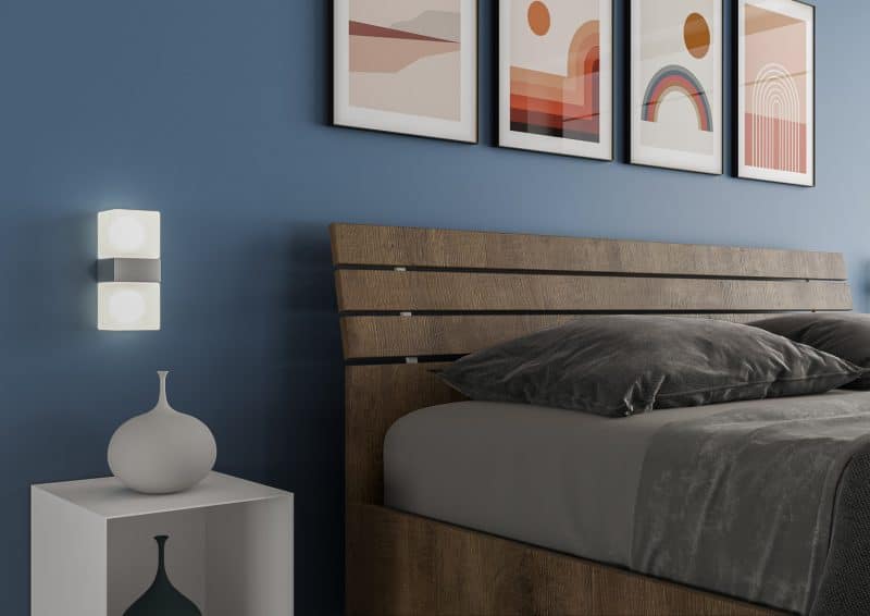 Letto matrimoniale da 160cm Ankel testata inclinata noce - immagine 4