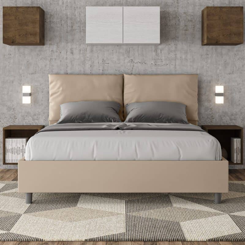 Letto matrimoniale da 160cm Antea tortora - immagine 2