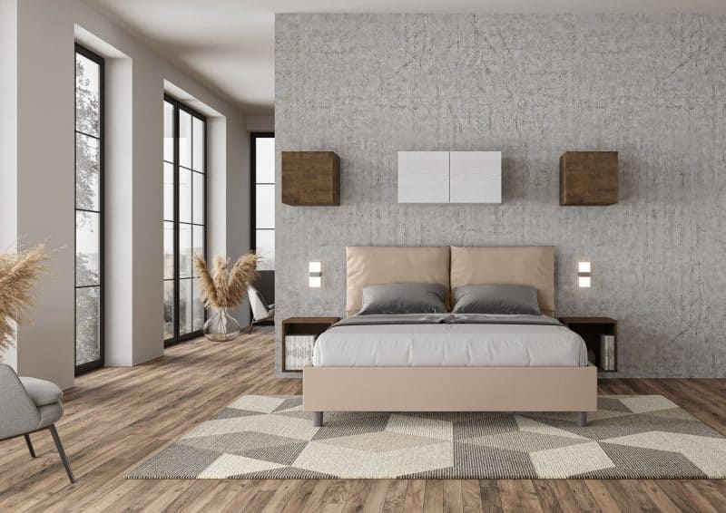 Letto matrimoniale da 160cm Antea tortora - immagine 3