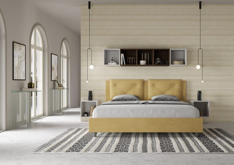 Letto super king size da 200cm Appia ocra - immagine 3