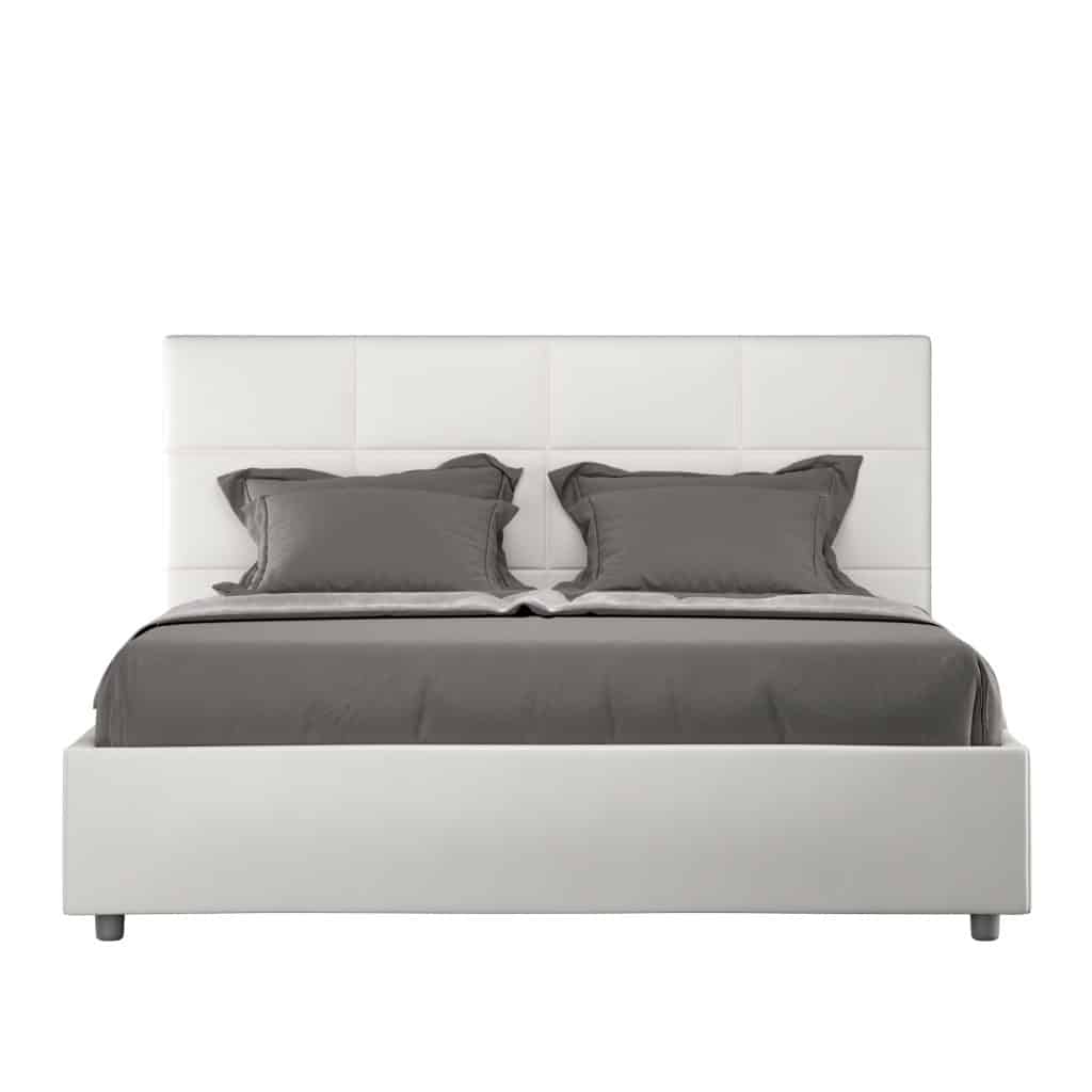 giordano shop Letto Matrimoniale Francese 140x190 cm con Rete Mika Sabbia