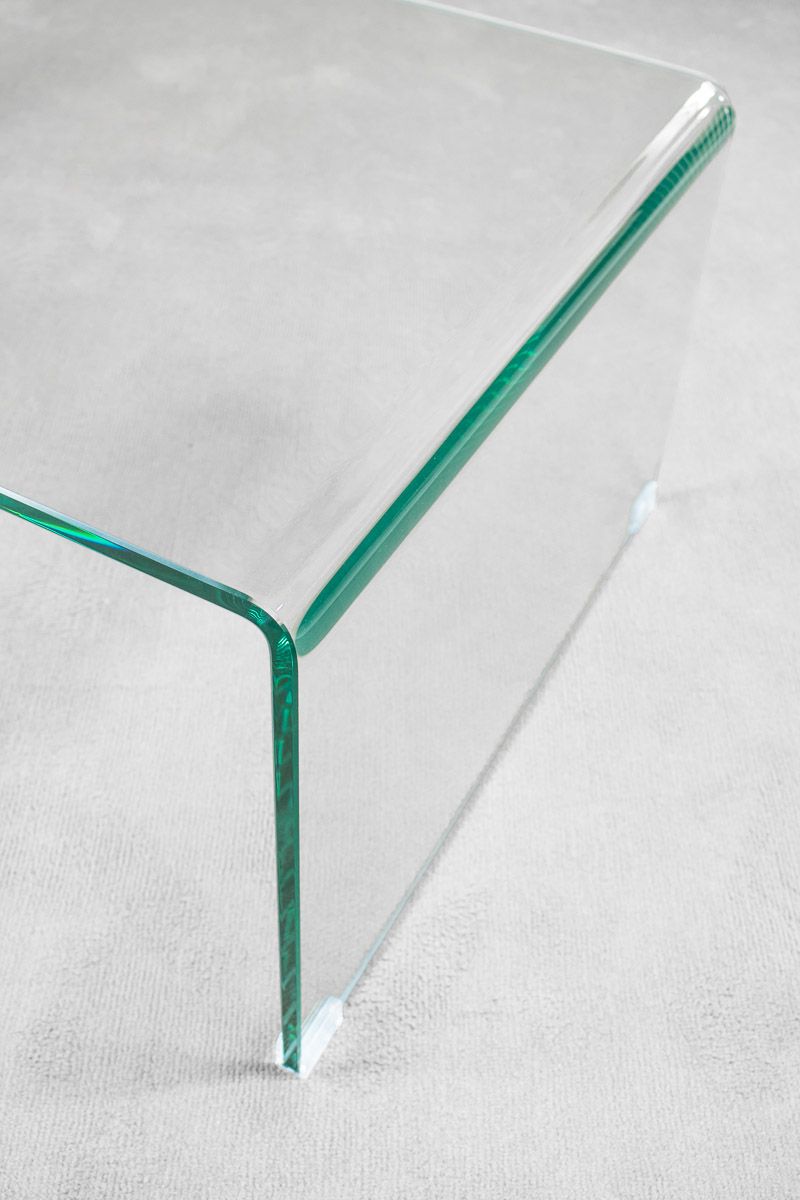 cm tavolino in vetro curvato saturn 2
