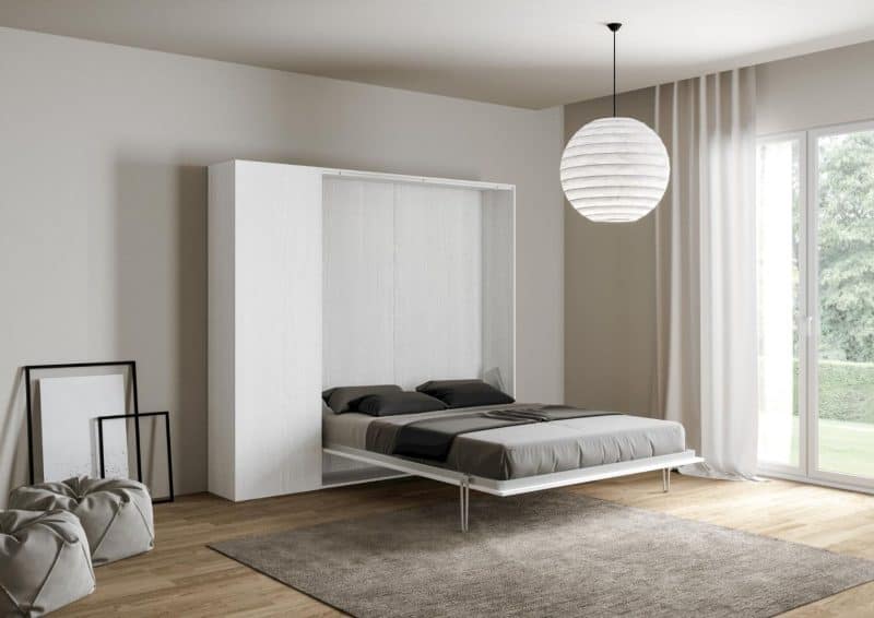 Letto a scomparsa francese 140x190 con colonna Kentaro - immagine 8