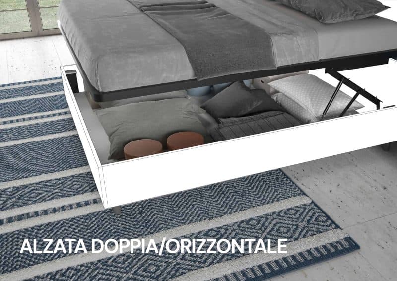 letto contenitore alzata comoda bassa