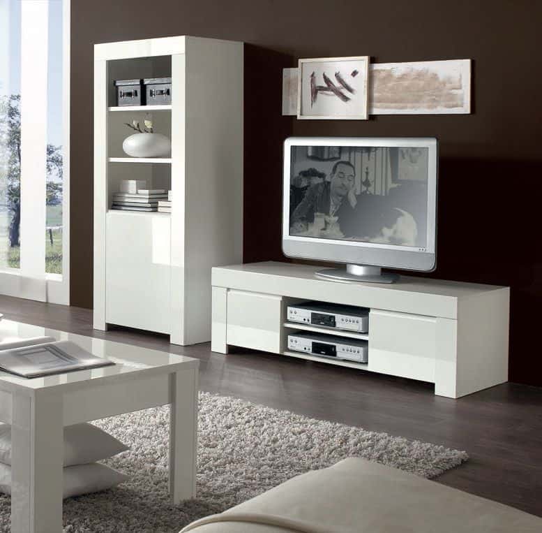 mobile porta tv piccolo amalfi moderno bianco lucido 02