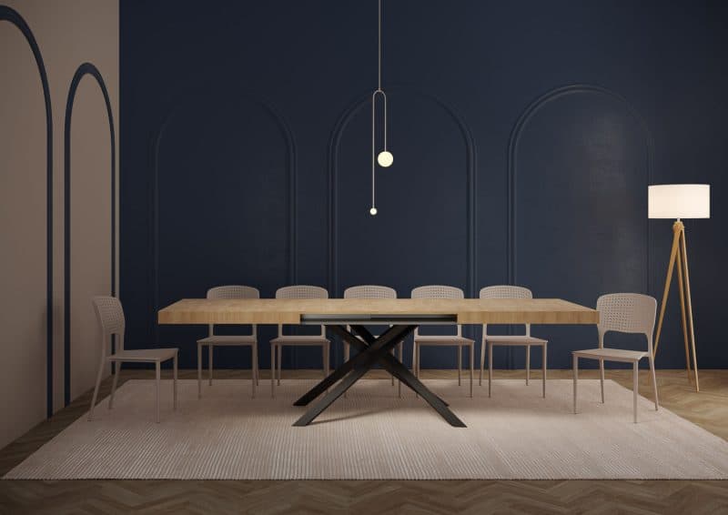 Tavolo allungabile gambe incrociate Karida 200x90 - immagine 9