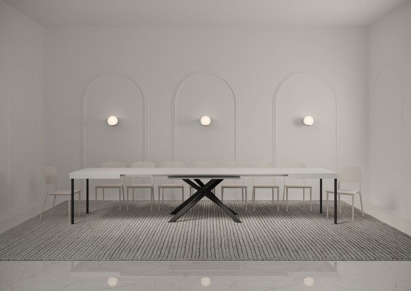 Tavolo allungabile gambe incrociate 160x90 Karida - immagine 22