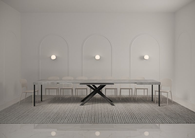 Tavolo allungabile gambe incrociate 160x90 Karida - immagine 4
