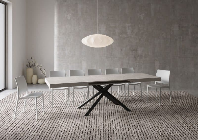 Tavolo allungabile gambe incrociate Karida 160x80 - immagine 19