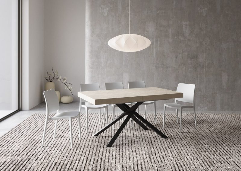 Tavolo allungabile gambe incrociate Karida 160x80 - immagine 18