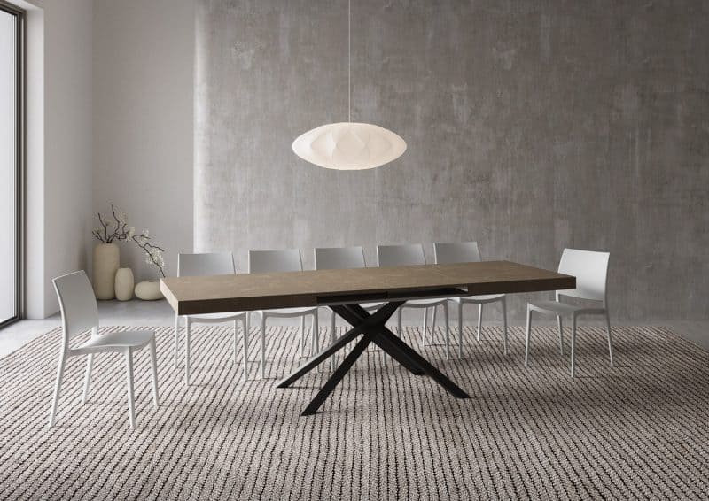 Tavolo allungabile gambe incrociate Karida 160x80 - immagine 16