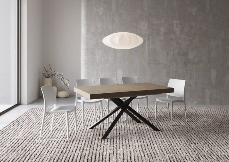 Tavolo allungabile gambe incrociate Karida 160x80 - immagine 15