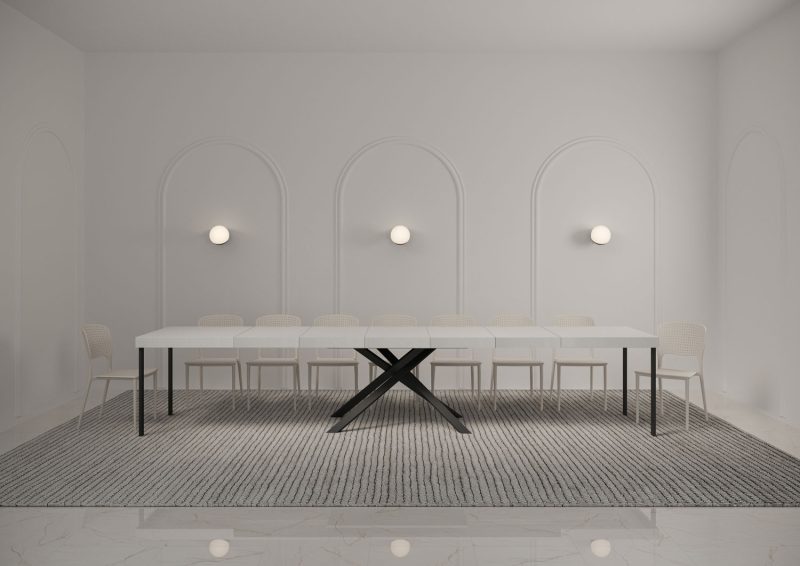 Tavolo allungabile gambe incrociate 160x90 Karida - immagine 24