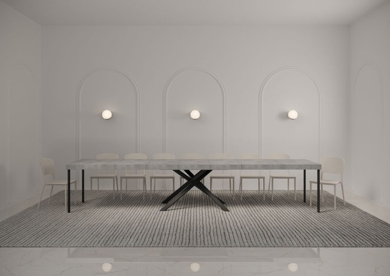 Tavolo allungabile gambe incrociate 160x90 Karida - immagine 6