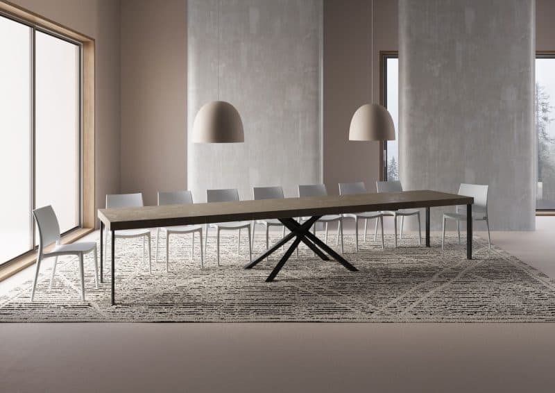 Tavolo allungabile gambe incrociate 180x90 Karida - immagine 36