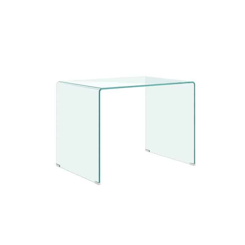 scrivania vetro curvato glassy 100 sfondo bianco