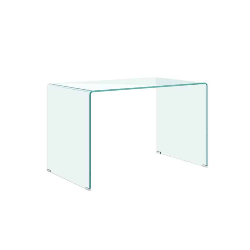 scrivania vetro curvato glassy 120 sfondo bianco