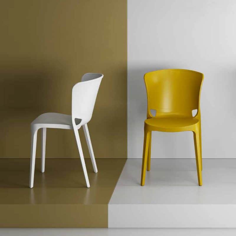 Set da 2 sedie ITA-02 color in polipropilene - immagine 2