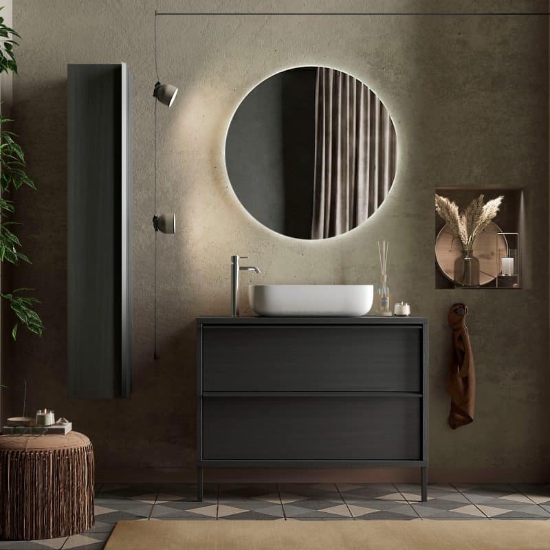 STEEL BAGNO TERRA NERO FRASSINATO 00