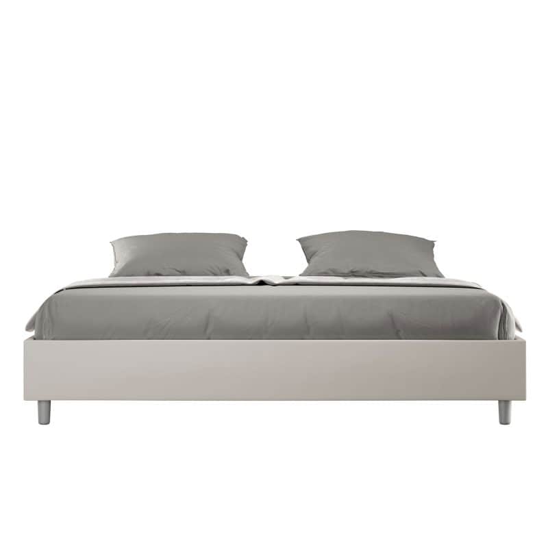 Letto super king size da 200cm sommier Azelia tortora