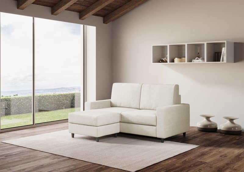 Divano 2 posti con pouf Sakar cm. 168x85/145 - immagine 8