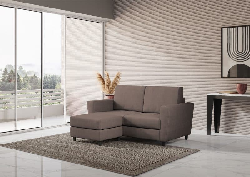 Divano 2 posti con pouf Yasel cm. 152x85/155