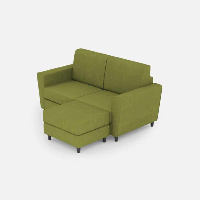 Divano 2 posti con pouf Yasel cm. 152x85/155 - immagine 98