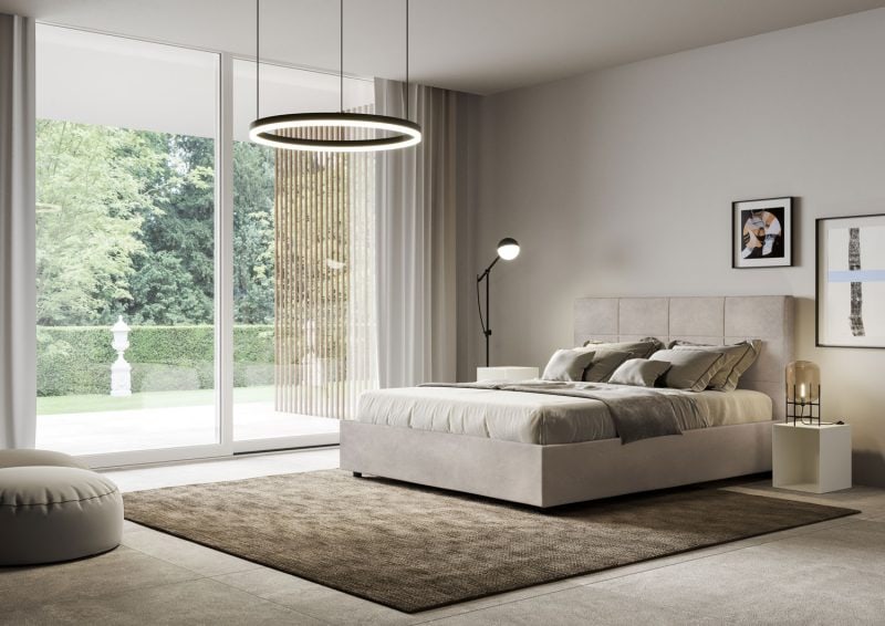Letto matrimoniale da 160cm Mika sabbia - immagine 2